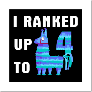 I Ranked Up To 4 Birthday Video Game Llama Posters and Art